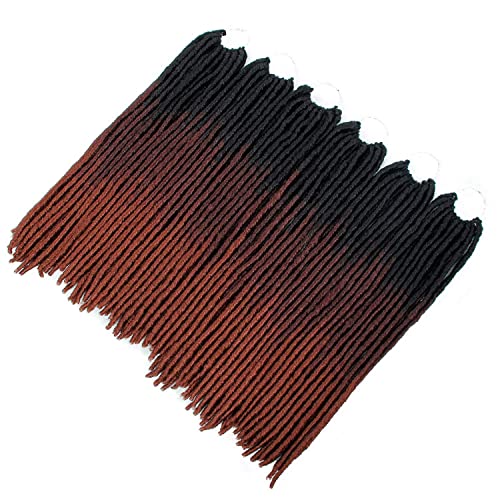 general brand 18 Inch Goddess Faux Locs Straight Gypsy Locs Crochet Hair 3 Tone Ombre Crochet Braids Dreadlocks Pre-Looped Synthetic Hair Extensions 18 Strands/Pack(Pack of 6, T1B/530/350) - Image 5