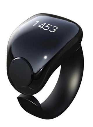 Smart Tasbih Ring for Tasbeeh with Dhikr - Prayer Time Reminder - Vibration Reminder, Tasbeeh Counter, Bluetooth Connection, OLED Screen, IPX67 Waterproof, Adjustable Ring 18mm + 20mm - Black - pzsku/ZCCD0C04CA88337C14317Z/45/1744368372/457b2571-3726-4c84-b964-99d5a0abe7ad