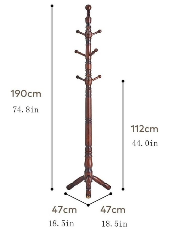 Luxury Wooden Clothes Hanger with Hooks, Clothes Hanger 190cm Height (Dark Brown) - pzsku/ZCCD0CA766753DA4FFBCBZ/45/_/1731421182/e486429d-d688-4c32-8a21-b548d9aa95a2