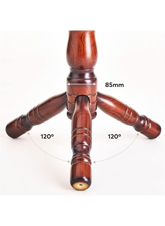 SMART HOME - Luxury Wooden Clothes Hanger with Hooks, Clothes Hanger 190cm Height (Dark Brown) - Image 1