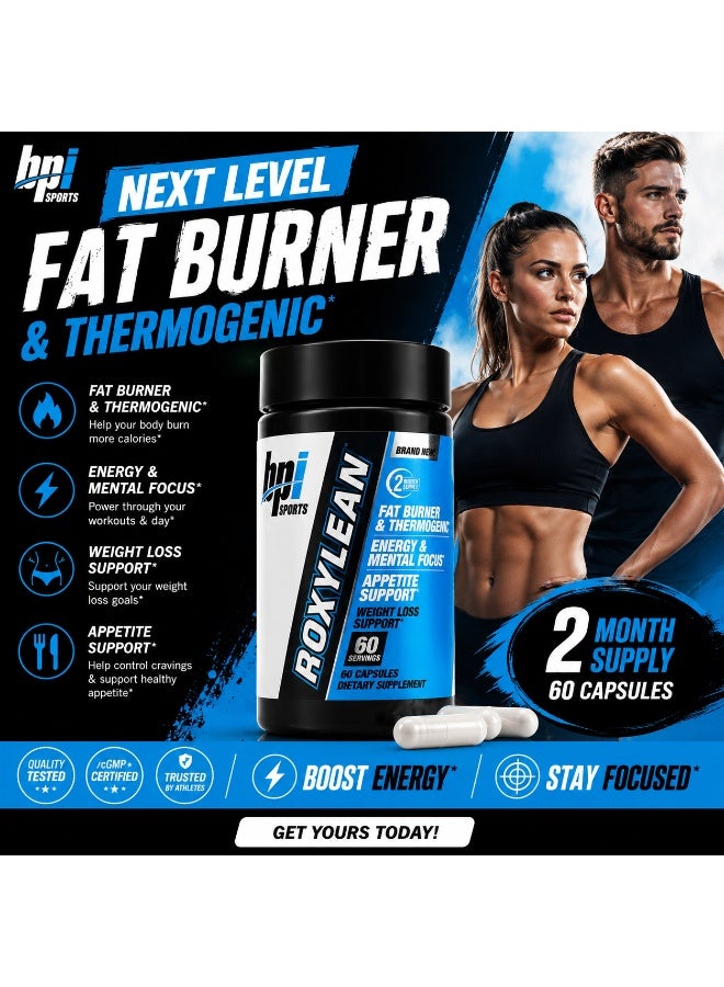 BPI Sports RoxyLean Advanced Fat Burner Capsules with Thermogenic Energy Focus Weight Management Support 60 Capsules - Image 3