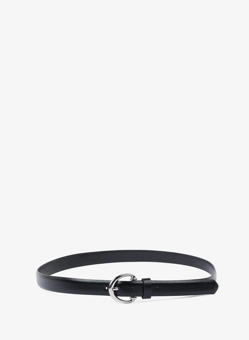 Woman Rectangle Clasp Faux Leather