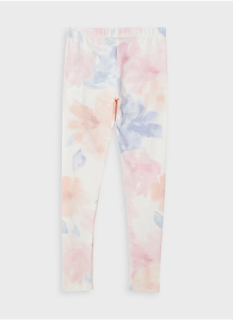 جس Kids Floral Leggings