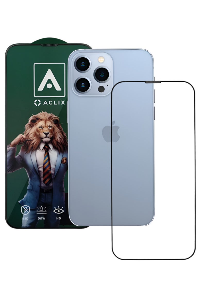 ACLIX Antistatic ESD Dustproof Premium Quality High Definition Tempered Glass Screen Protector Designed For  iPhone 13 Pro Max - Image 1