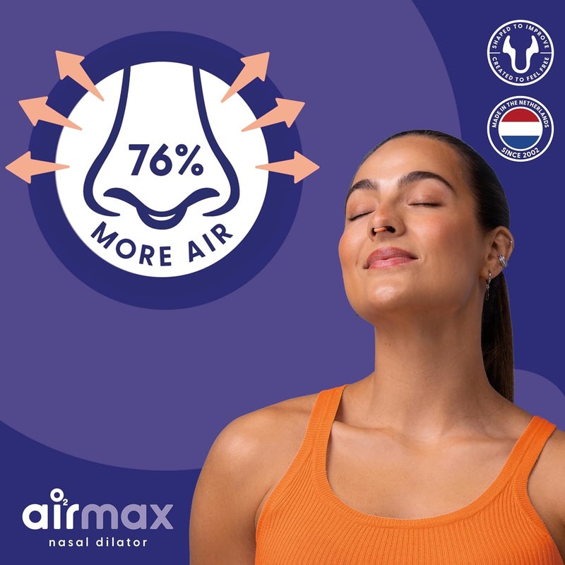 Airmax Unisex Classic Nasal Dilators Two-Pack - Anti Snoring Device - Improves Airflow - Orange - Medium - Image 2