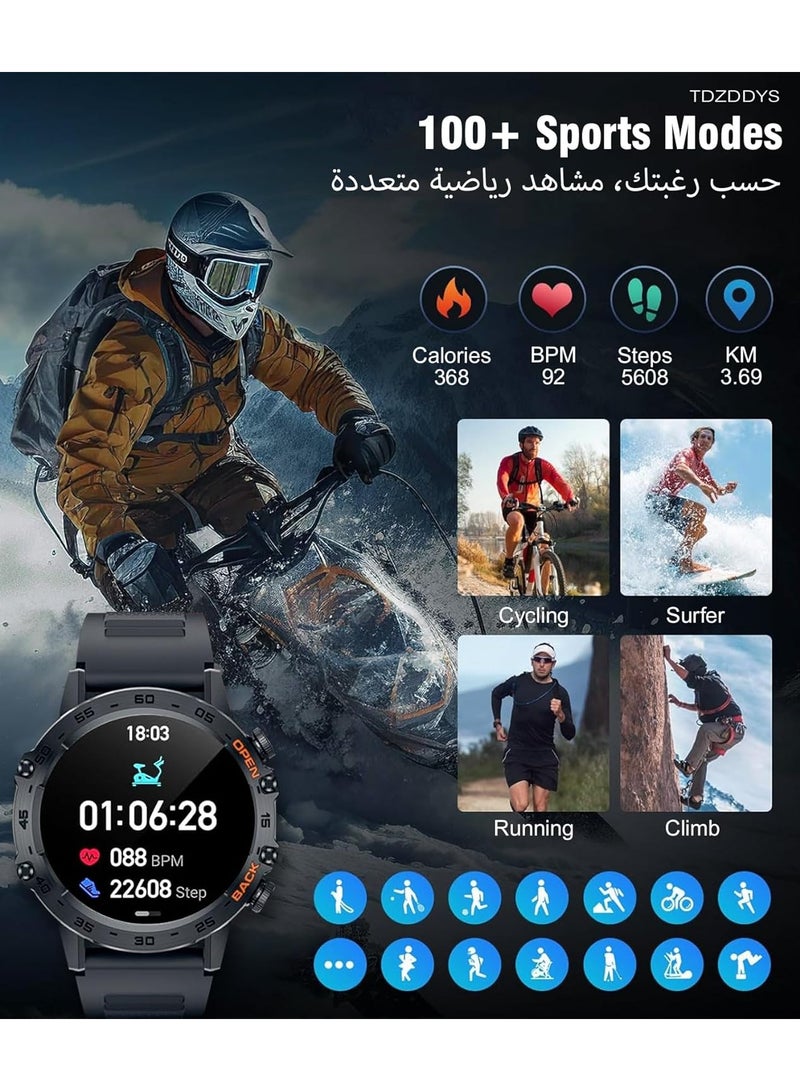 TDZDDYS Play Video Smart Watch for Men(Answer/Make Call), TDZDDYS 1.39" HD Screen, 400mAh Battery, 5ATM Waterproof, Fitness Tracker, 100+ Sports Modes, Heart Rate & Blood Pressure Monitoring  - Image 5