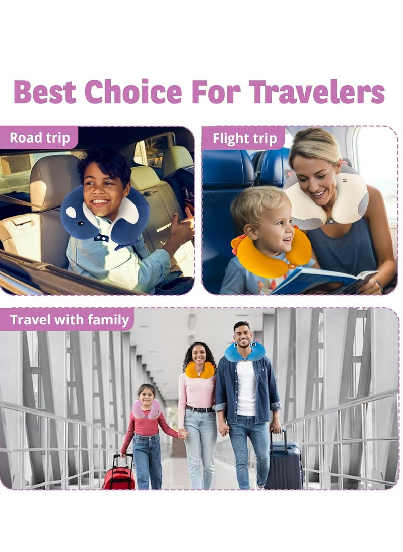 Oasisgalore - Airplane, Car, Train Travel Pillow with Memory Foam, Unicorn Design for Kids, Adults. - Image 1