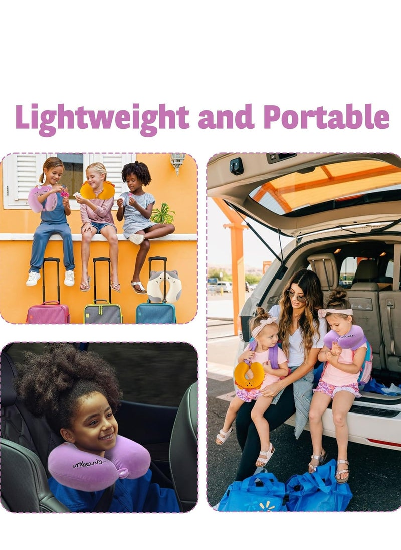 Oasisgalore - Airplane, Car, Train Travel Pillow with Memory Foam, Unicorn Design for Kids, Adults. - Image 1