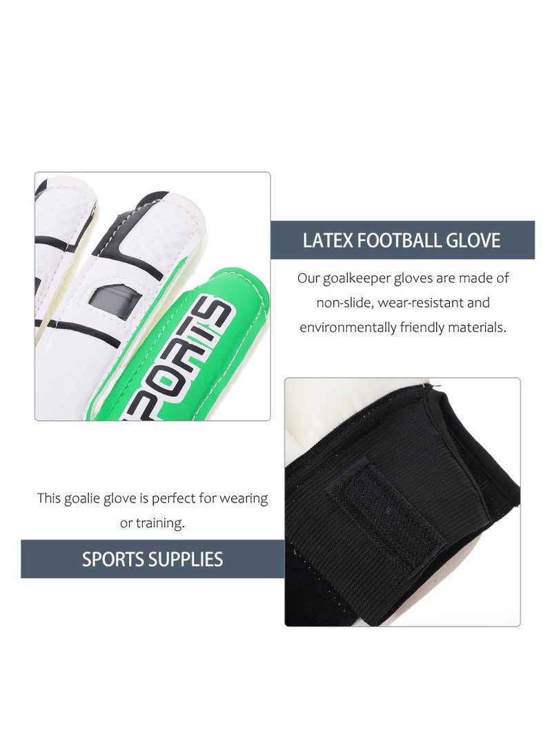 KASTWAVE Children Football Gloves, Kids Youth Football Soccer Goalkeeper Goalie Training Gloves Gear with Strong Grips Palms, Soccer Goalie Goalkeeper Gloves for Kids Boys Children (6# Black) - Image 5