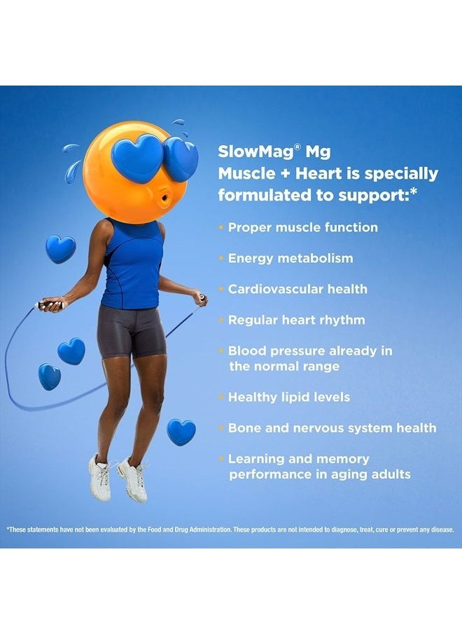 Slow-Mag - SlowMag Mg Muscle + Heart Magnesium Chloride with Calcium Supplement Tablet, 120 Count - Image 1