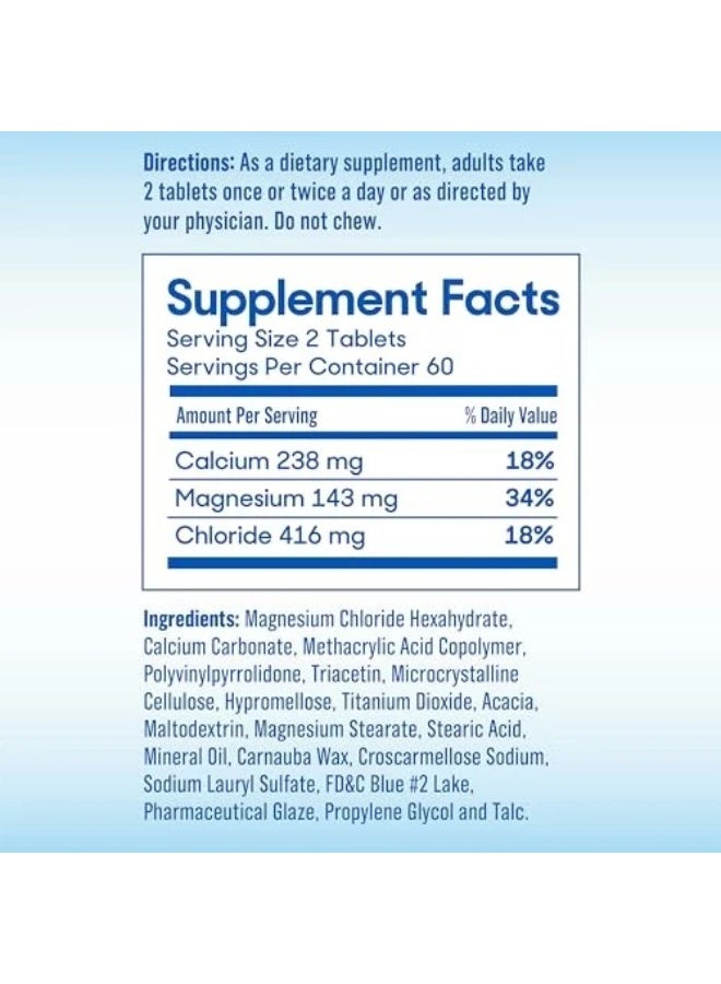 Slow-Mag SlowMag Mg Muscle + Heart Magnesium Chloride with Calcium Supplement Tablet, 120 Count Packaging May Vary - Image 2