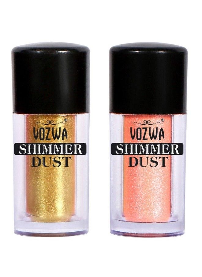 Vozwa Eyeshadow Shimmer Dust 4 G Golden + Light Peach  - Image 2