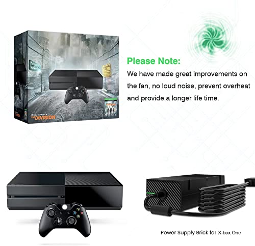 YCCSKY Xbox One Power Supply Brick, [Advanced QUIET VERSION] AC Adapter Power Supply Charger Cord Replacement for Xbox One 100-240V, Black - Image 5