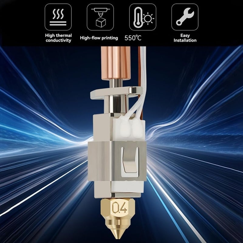 K1/K1 Max 3D Printer Upgraded Heating Block Kit Accessories, Square, Hot End Kit - Image 5