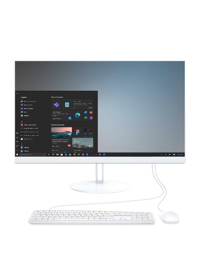 23.8 inch All-in-One Desktop Computer with Intel Core i5-3380M CPU 8GB DDR4 256GB SSD 1920 * 1080 Screen White built-in speaker,Wired Keyboard & Mouse - Image 1