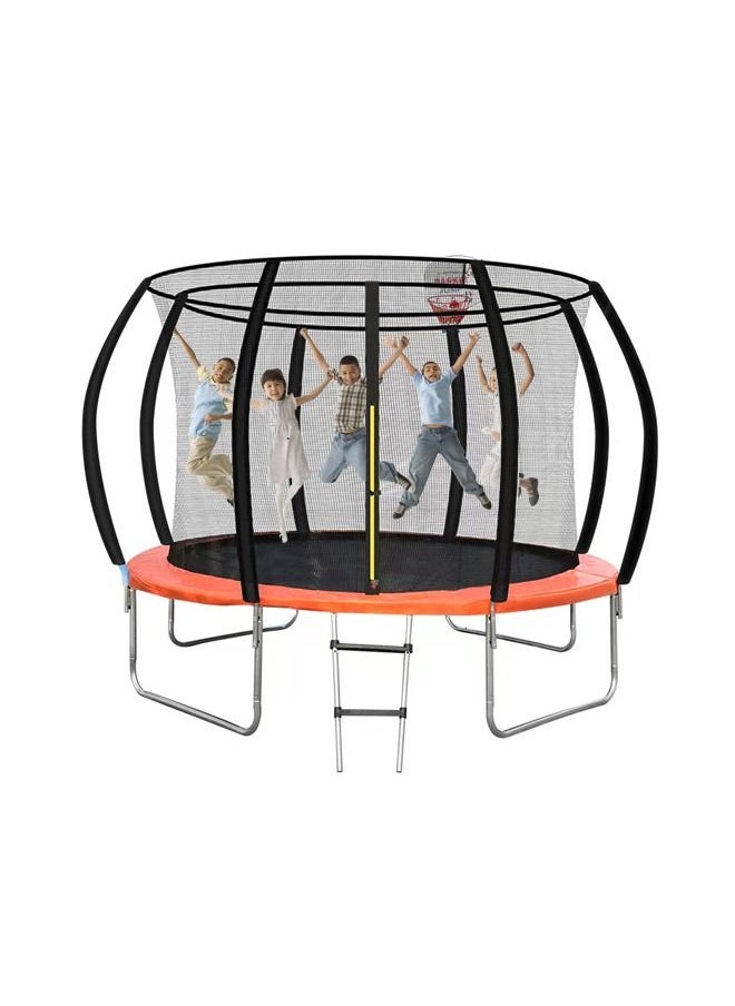 JSAITOYS 10ft/12ft/14ft Gymnastic Fitness Bungee Trampoline With Safe Net And Ladder  - Image 1