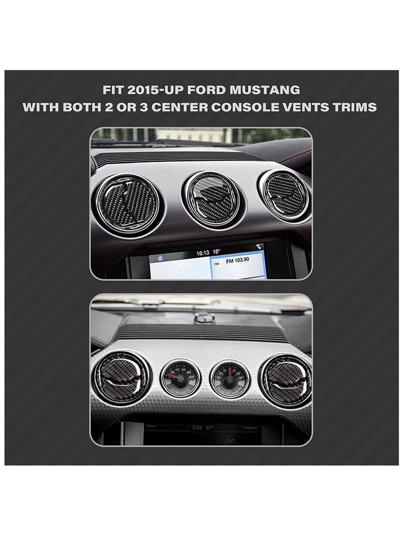 Genuine Soft Carbon Fiber AC Outlet Cover Trim for Ford Mustang (2015-2017) - Perfect Fit and Stylish Upgrade for Your Vehicle's Interior. - Image 2