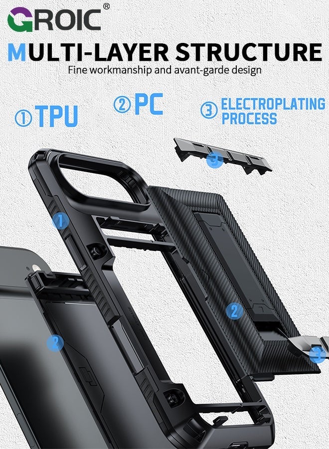 GROIC iPhone 17 Air Case Wallet with Card Holder,[Built-in Invisible Kickstand][Drop Protection Rugged Shockproof Protective],iPhone 17 Air Phone Cover, Wallet Case for iPhone 17 Air ,iPhone 17 Air Phone Shell 6.5 inch - Image 4