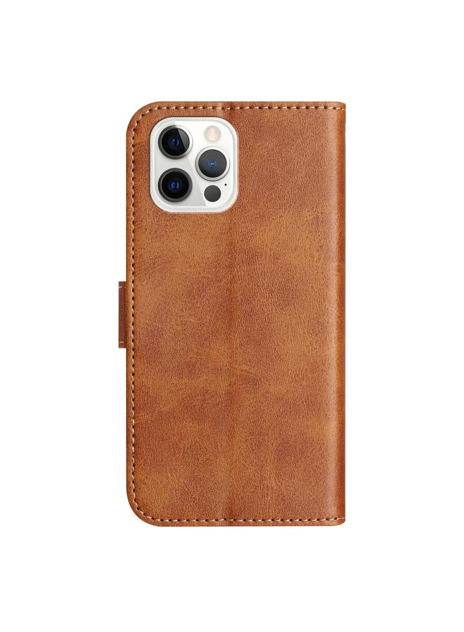 زبون جراب هاتف جلدي مزدوج الطي على شكل حرف S لهاتف iPhone 12 Pro Max - Image 3