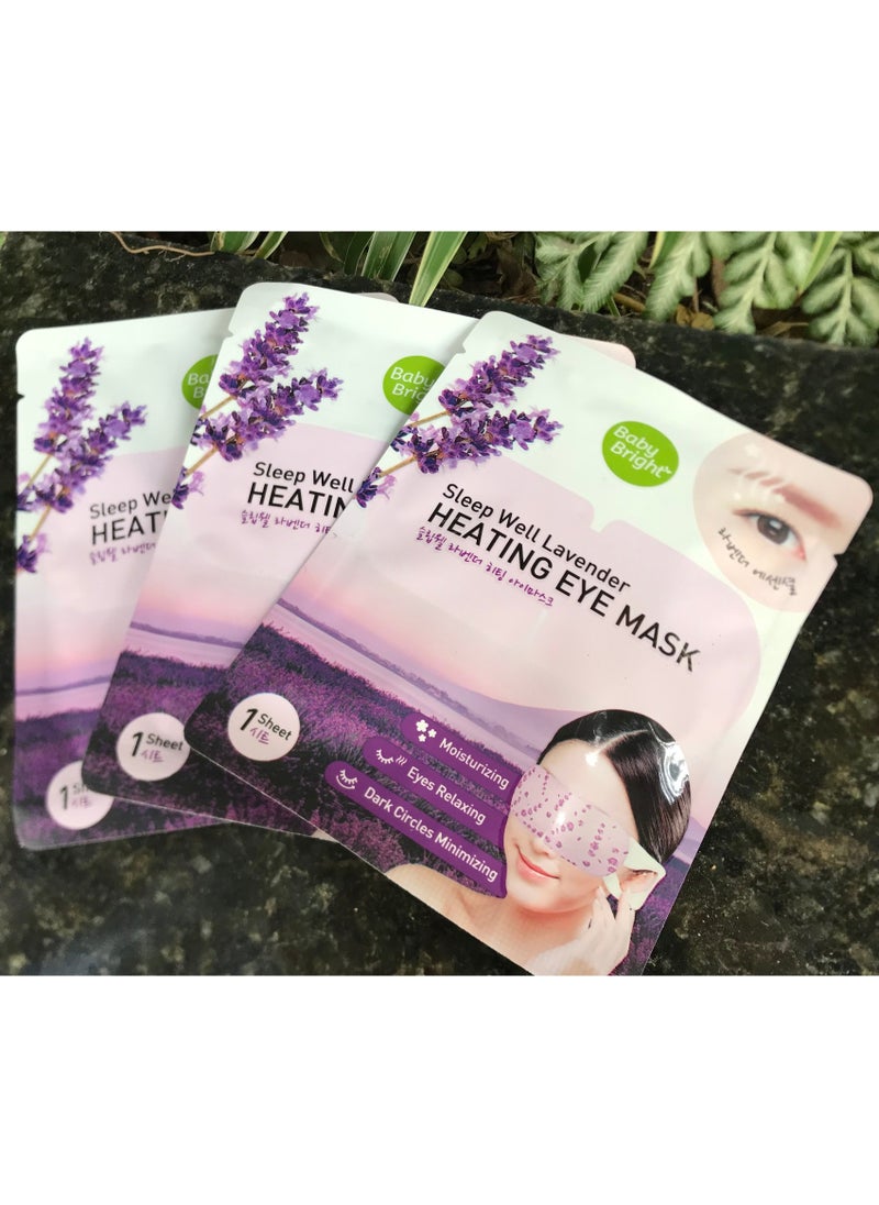 Baby Bright Sleep Well Lavender Heating Eye Mask 1 Sheet  - Image 4
