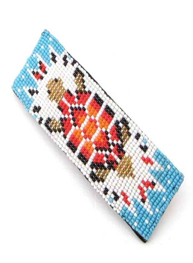 La vivia Handmade Beaded Hair Clip/Barrette,Native American Style Seed Beaded Hair Band For Women,Suitable For Different Occasions & Gifting. - Image 1