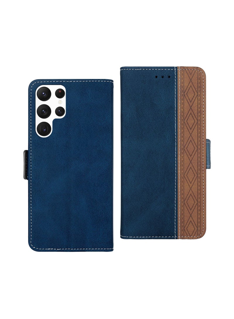 Suteni Flip Cover Magnetic Buckle Card Slots Leather Phone Case for Samsung - Image 1