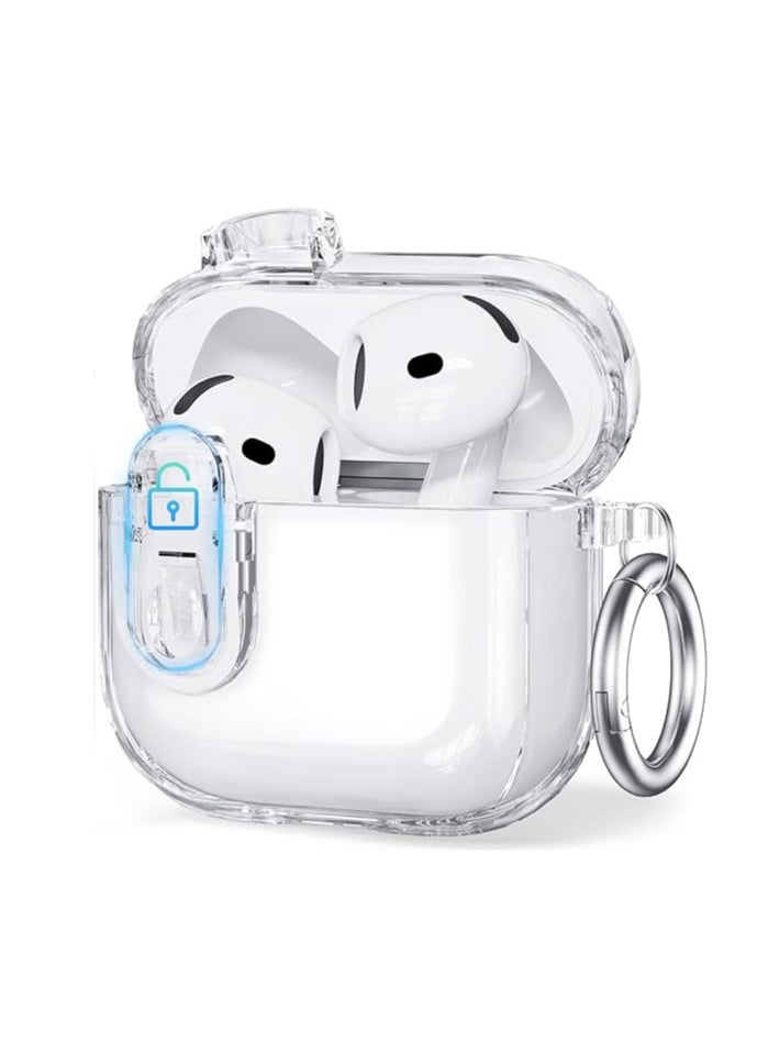 Generic - Safety Lock Clear Case for Airpods 4 Case 2024 with Active Noise Cancellation Case,Soft TPU Anti-Yellowing Case (Clear) - Image 1
