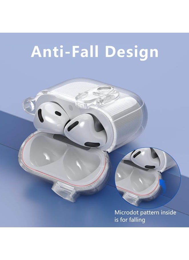 Generic - Safety Lock Clear Case for Airpods 4 Case 2024 with Active Noise Cancellation Case,Soft TPU Anti-Yellowing Case (Clear) - Image 1