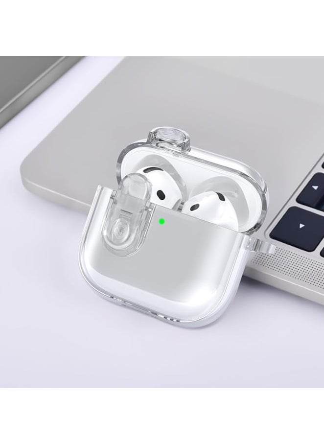 Generic - Safety Lock Clear Case for Airpods 4 Case 2024 with Active Noise Cancellation Case,Soft TPU Anti-Yellowing Case (Clear) - Image 1