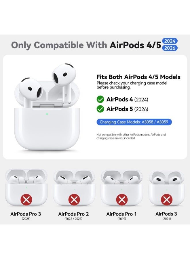QIRG Safety Lock Clear Case for Airpods 5/Airpods 4/Airpods 4 ANC with Active Noise Cancellation Case,Soft TPU Anti-Yellowing Case (Clear) - Image 2