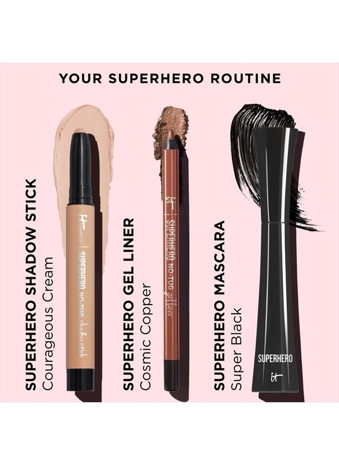 IT COSMETICS - Superhero No-Tug Waterproof Eyeshadow Stick, Courageous Cream - Warm Matte Ivory - Longwear, Blendable Cream Eyeshadow with Built-In Primer - Suitable for Sensitive Eyes - 0.05 oz - Image 1