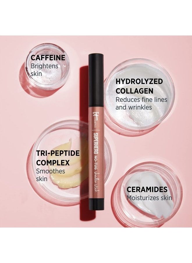 IT COSMETICS - Superhero No-Tug Waterproof Eyeshadow Stick, Courageous Cream - Warm Matte Ivory - Longwear, Blendable Cream Eyeshadow with Built-In Primer - Suitable for Sensitive Eyes - 0.05 oz - Image 1