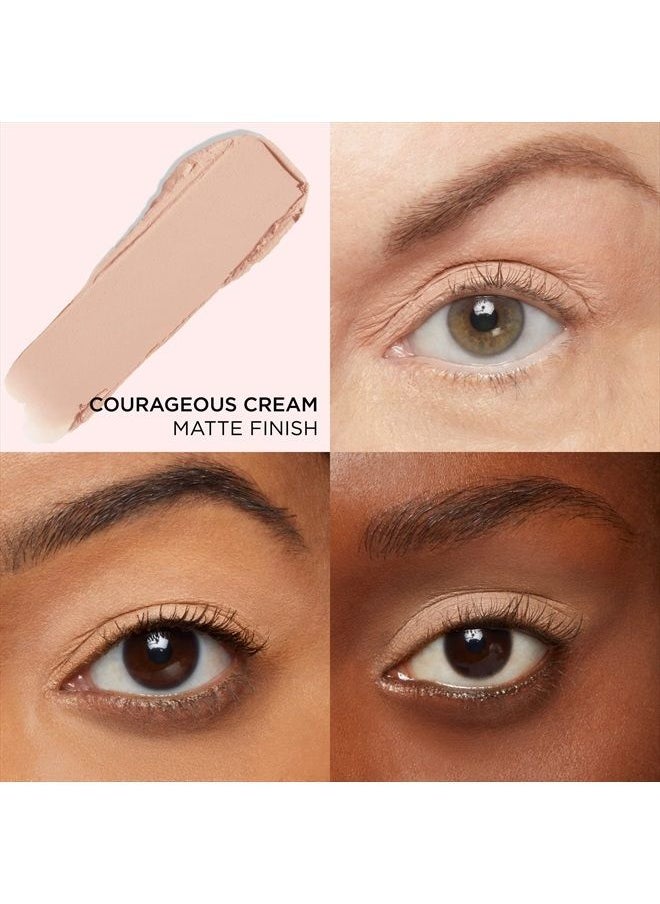 IT COSMETICS - Superhero No-Tug Waterproof Eyeshadow Stick, Courageous Cream - Warm Matte Ivory - Longwear, Blendable Cream Eyeshadow with Built-In Primer - Suitable for Sensitive Eyes - 0.05 oz - Image 1
