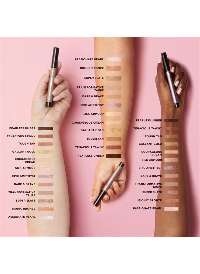 IT COSMETICS - Superhero No-Tug Waterproof Eyeshadow Stick, Courageous Cream - Warm Matte Ivory - Longwear, Blendable Cream Eyeshadow with Built-In Primer - Suitable for Sensitive Eyes - 0.05 oz - Image 1