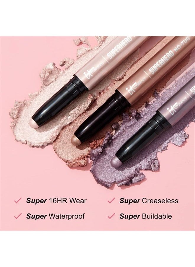 IT COSMETICS - Superhero No-Tug Waterproof Eyeshadow Stick, Courageous Cream - Warm Matte Ivory - Longwear, Blendable Cream Eyeshadow with Built-In Primer - Suitable for Sensitive Eyes - 0.05 oz - Image 1