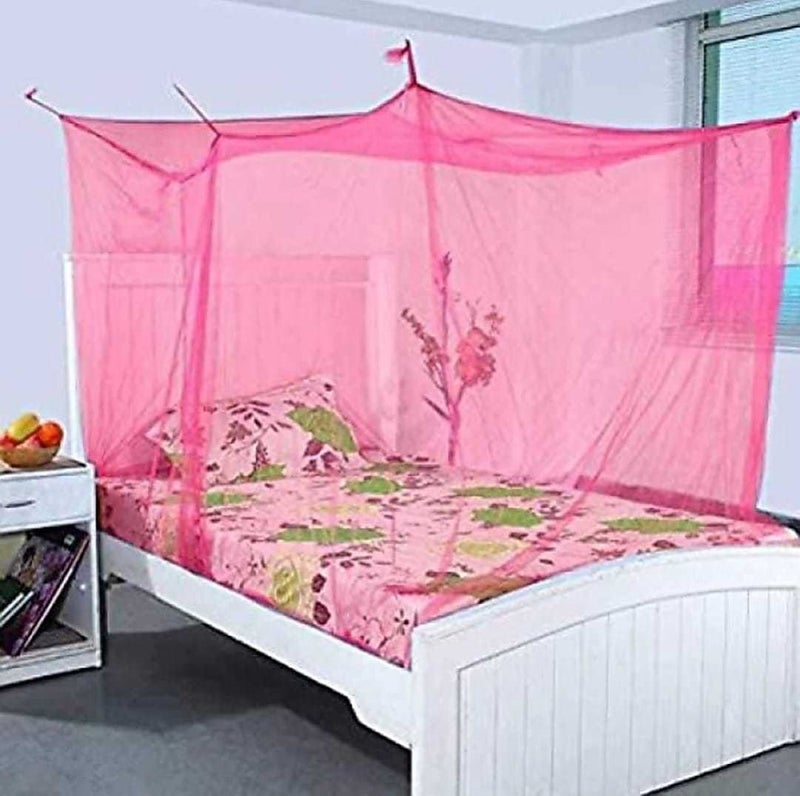 Neekshaa Combo Pack Mosquito Net for Single Bed Nylon Mosquito Net for Baby | Bedroom | Family_Size-6x3 FT_Color-Purple,Pink - Image 3