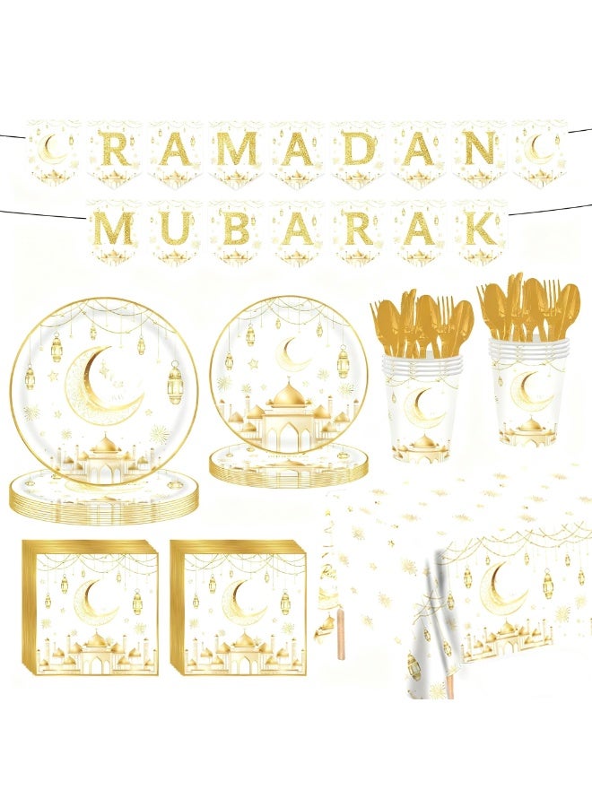  إيسو طقم أدوات مائدة إيسو للعيد 193 قطعة (لون أبيض - يلائم 24 شخصًا)