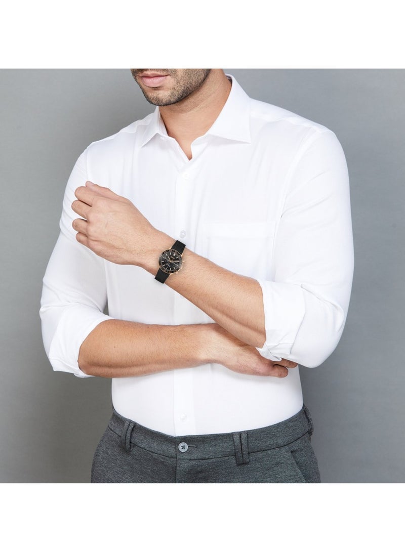 بوس ساعة BOSS Runner للرجال كرونوغراف بحزام سيليكون - 1514168 - Image 5