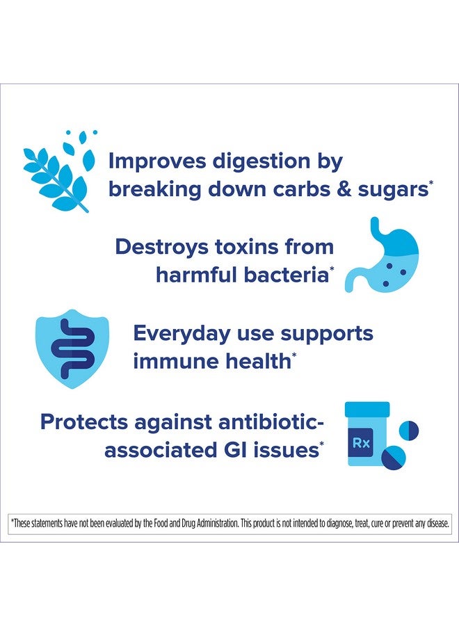 Florastor Daily Probiotic Supplement For Women And Men Proven To Support Digestive Health Saccharomyces Boulardii Cncm I745 100 Capsules - Image 5