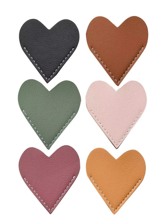 Wayzton Leather Heart Bookmarks, Wayzton Corner Page Book Accessories for Women, Kids, Cute Handmade Reading Gifts - Image 1