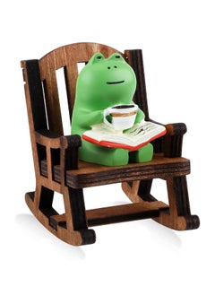 rocooart Miniature Frog Figurines Statue Desk Bedroom Decor Gifts Indoor, Cute Frog Figure Collectibles Lovers Home Decorations  - Image 1