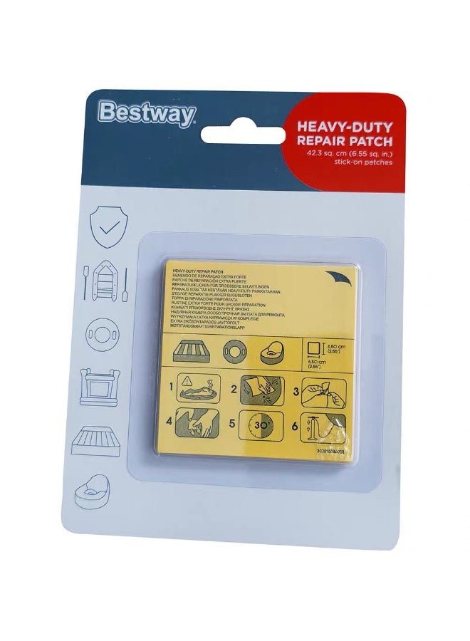 Bestway Self-Adhesive Repair Patches (10 Pack) - Heavy-Duty Stick-On Patches for Inflatable Pools, Life Rings and Boats - Image 1