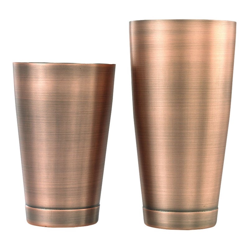 Barfly Cocktail Tin, Set (18 oz and 28 oz), Antique Copper - Image 1
