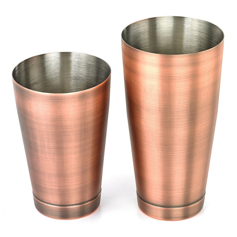 Barfly Cocktail Tin, Set (18 oz and 28 oz), Antique Copper - Image 4