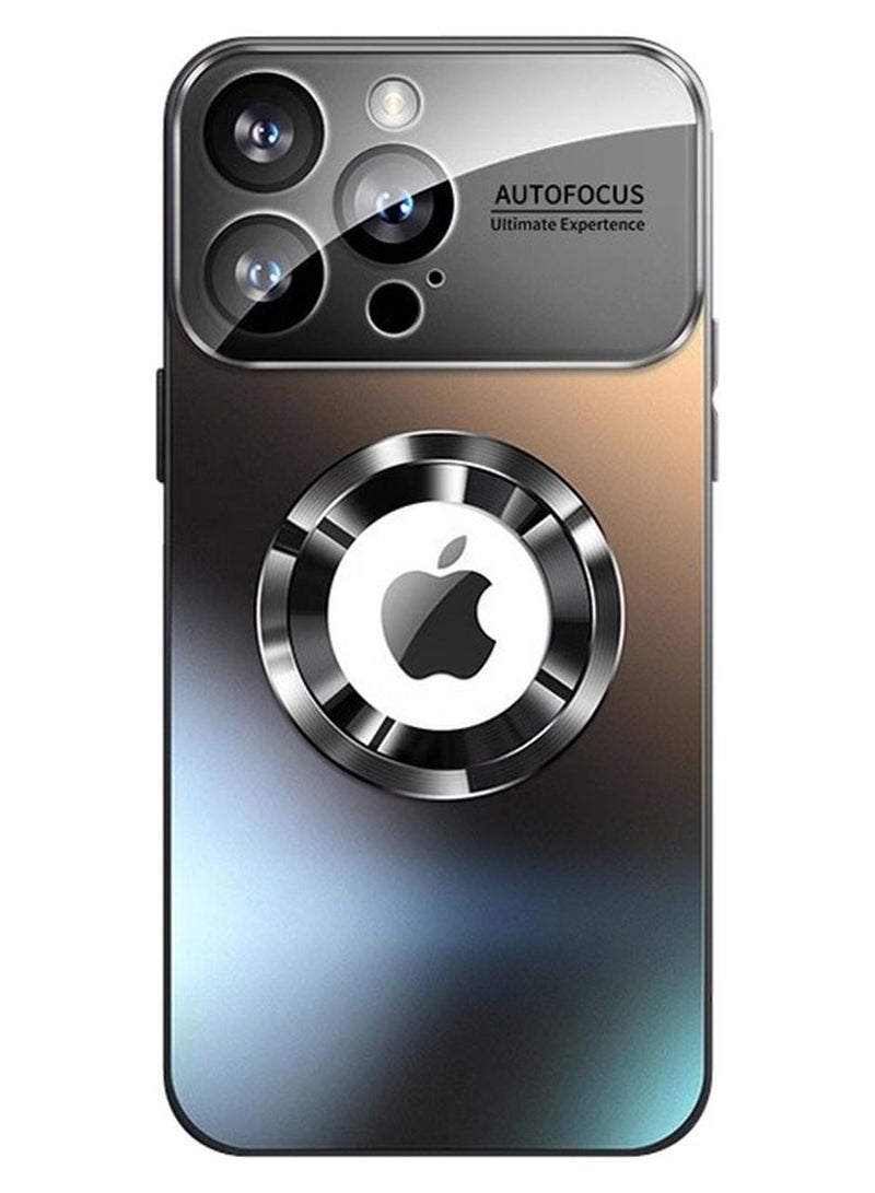 غطاء غطاء آيفون 15 برو ماكس متوافق مع غطاء Magsafe المغناطيسي المصمم للصدمات مزود بغشاء عدسة وغطاء شبكي مدمج مقاوم للغبار للظهر أسود - Image 1