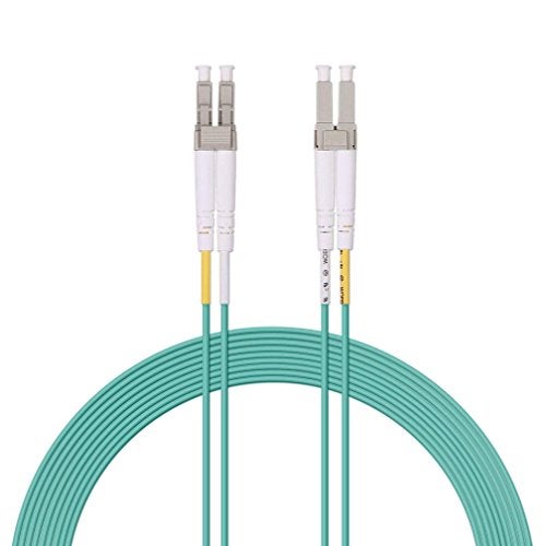 10Gtek Fiber Patch Cable - LC to LC OM3 10Gb/Gigabit Multi-Mode Jumper Duplex 50/125μm LSZH Fiber Optic Cord for SFP Transceiver, Aqua, 5-Meter(16.4ft) - Image 1