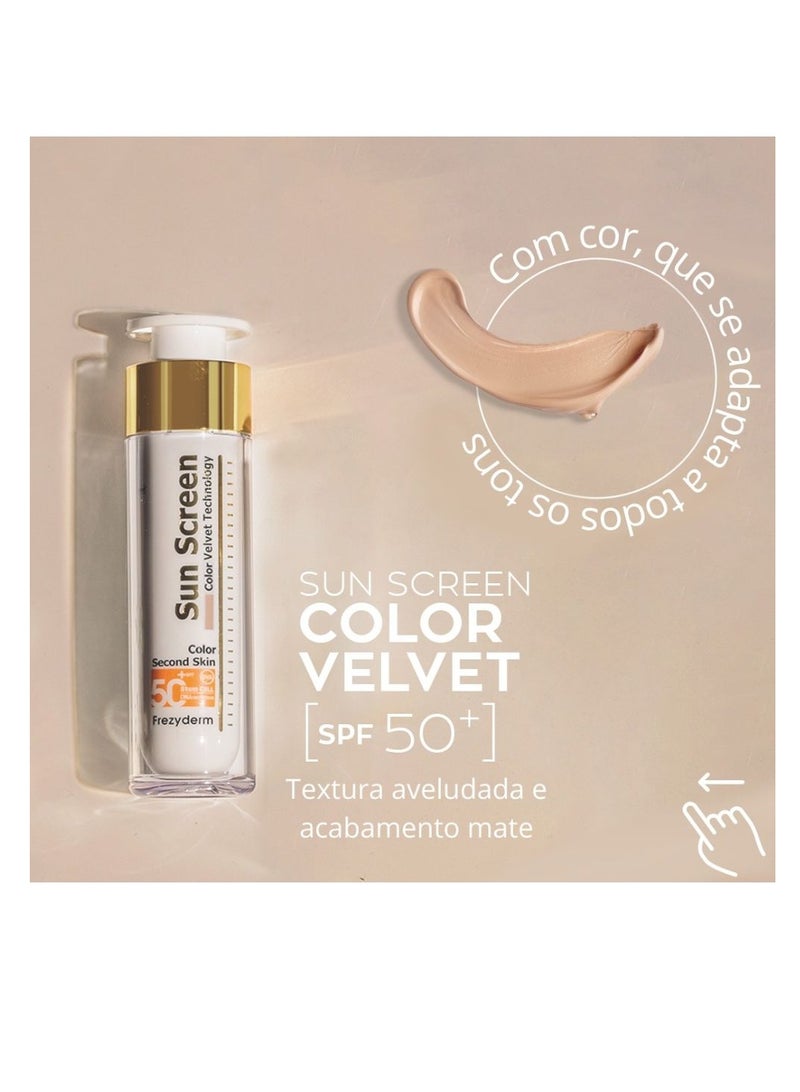 Frezyderm Sun Screen Velvet Second Skin Technology SPF50+ tinted 50ml - Image 4