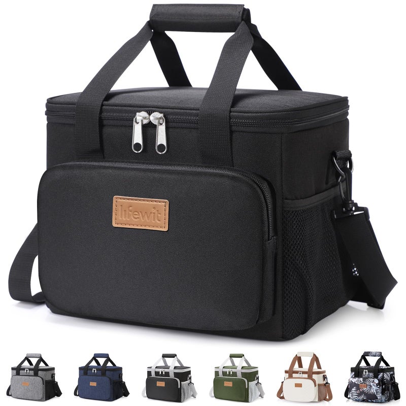 Lifewit Medium Lunch Bag Insulated Lunch Box Soft Cooler Cooling Tote for Adult Men Women, Orange 12-Can (9L) - Image 1