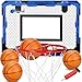 LNCOJOLM Indoor Basketball Hoop Set for Kids and Adults Wall Mounted 6 Mini Hoop for Door Room Bedroom Over The Door and Outdoor Basketball Hoop With 4 Balls Toy Gift for Boys and Girls - Image 3