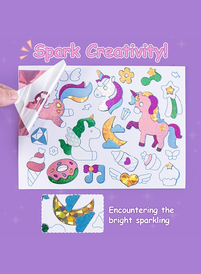 tangs DIY Foil Art Kit | Award-Winning Princess Theme - 6 Canvases, 60+ Stickers, 60+ Foil Sheets | No-Mess Craft Activity, Creative Gift for Girls Ages 4, 5, 6, 7, 8 - Image 5